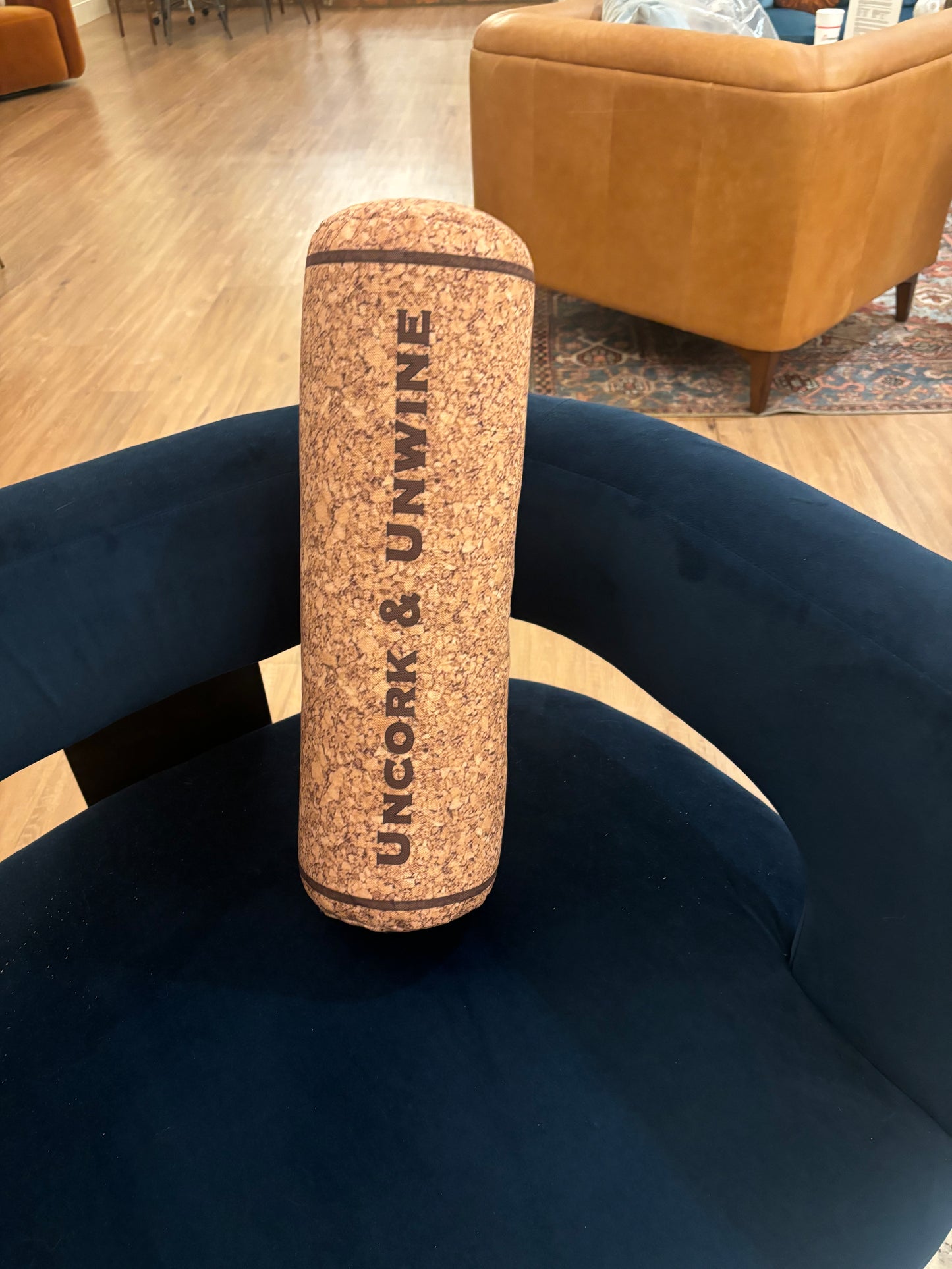 Uncork & Unwine wine cork shape pillow