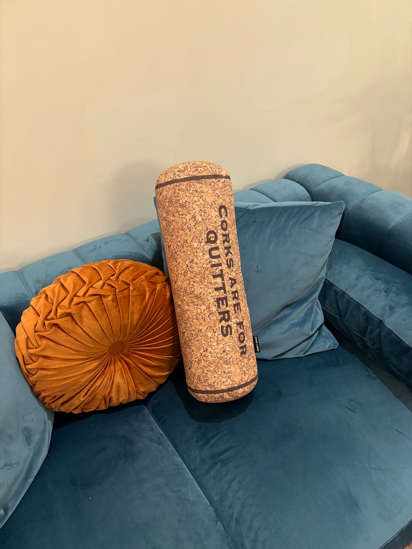 Corks Are For Quitters Wine Cork Pillow
