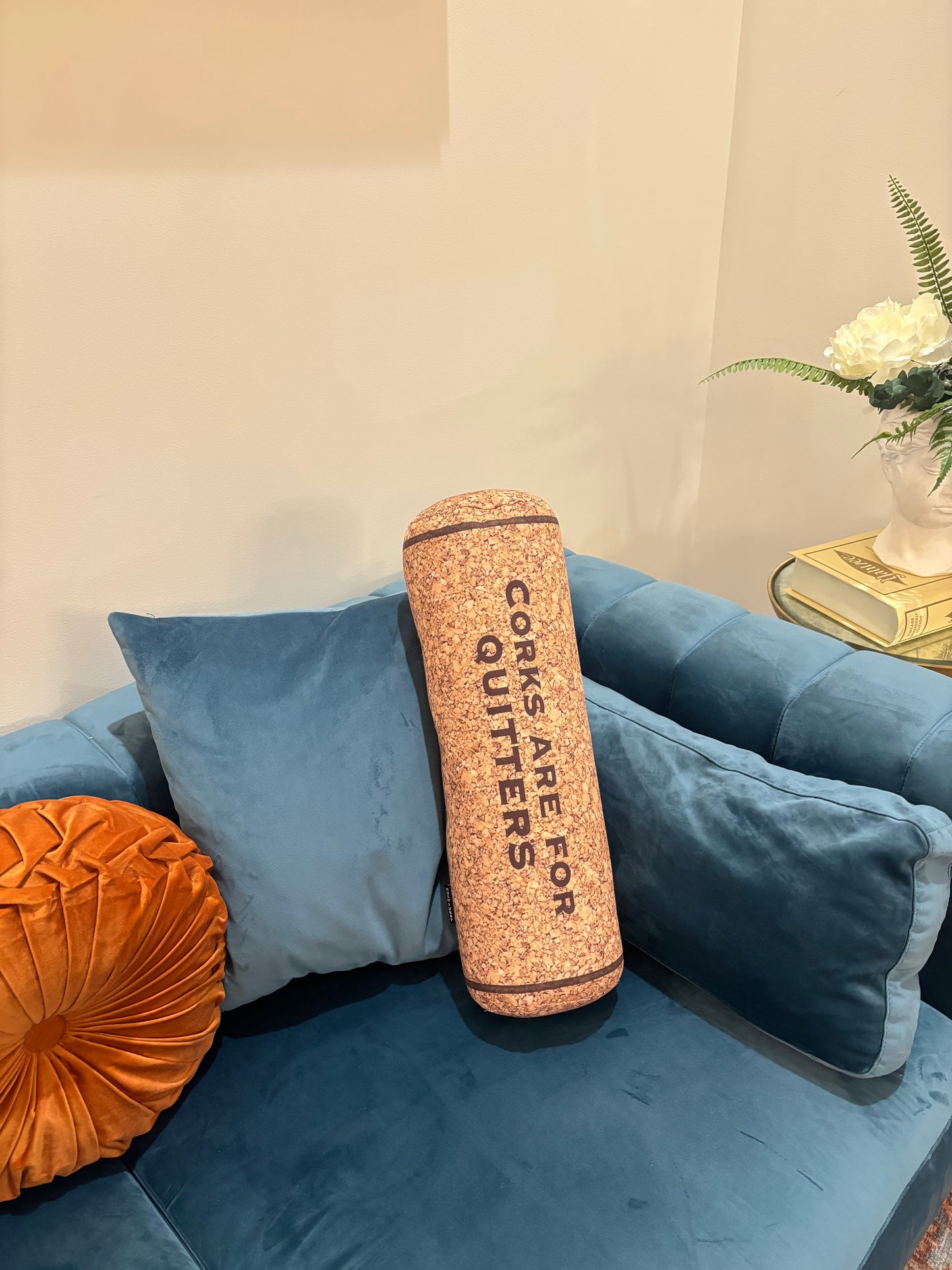 Corks Are For Quitters Wine Cork Pillow