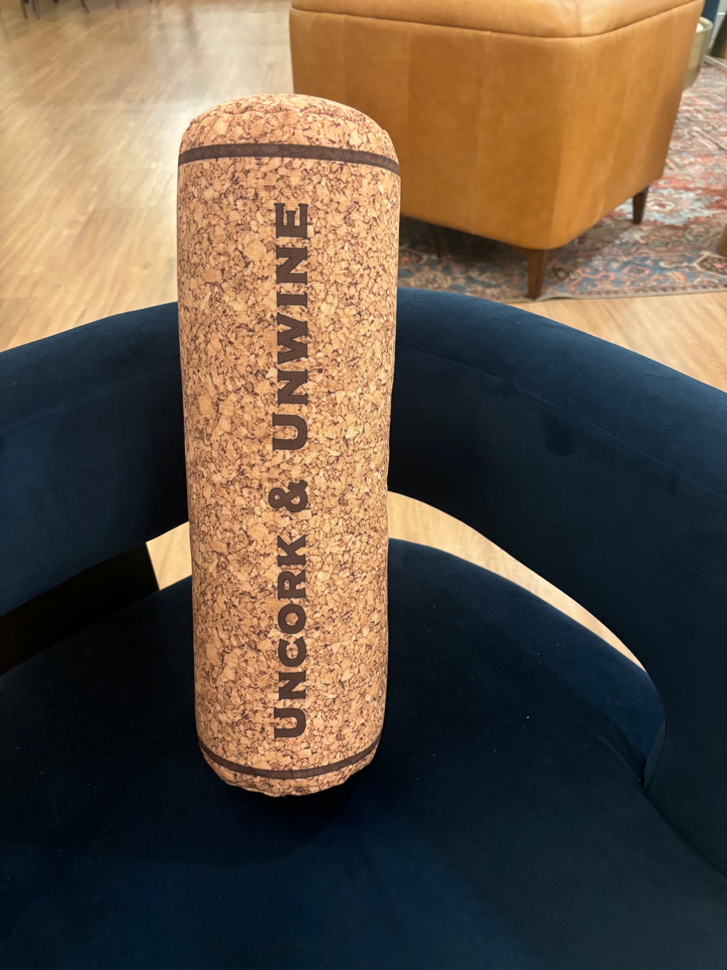 Uncork & Unwine wine cork shape pillow