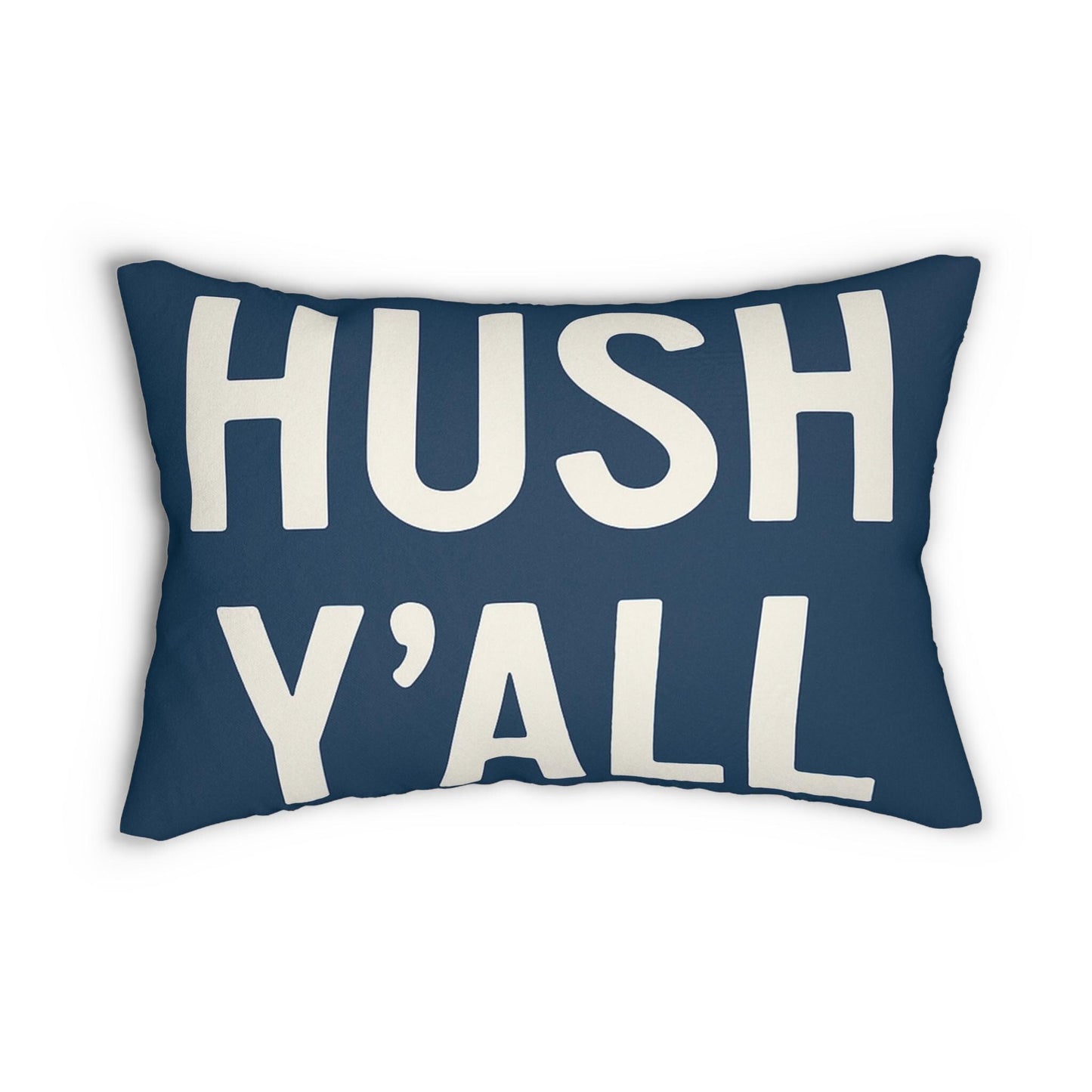 Golf Wine Lumbar Pillow, Hush Y'all, Wine Y'all, Golf Lover Gift, Unique Decorative Cushion, Southern Charm Home Accent
