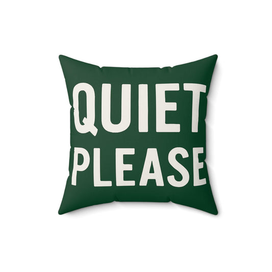 Square Pillow, Cozy Quiet Please Golf Pillow, Beer Please Back Message, Home Decor, Throw Pillow, Gift for Golf Lover, Tournament Inspired