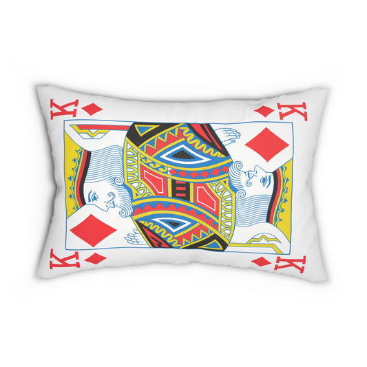 Pillow, King of Diamonds Card Throw Pillow, Game Room Decor, Poker Night Pillow, Casino Theme Pillow, Black Jack Table Pillow,