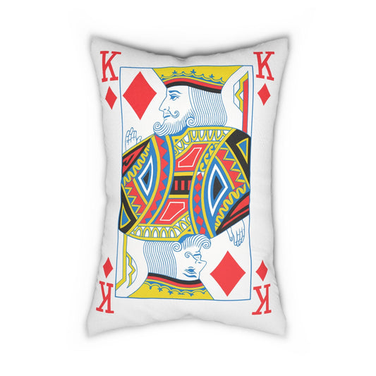 Pillow, King of Diamonds Card Throw Pillow, Game Room Decor, Poker Night Pillow, Casino Theme Pillow, Black Jack Table Pillow,
