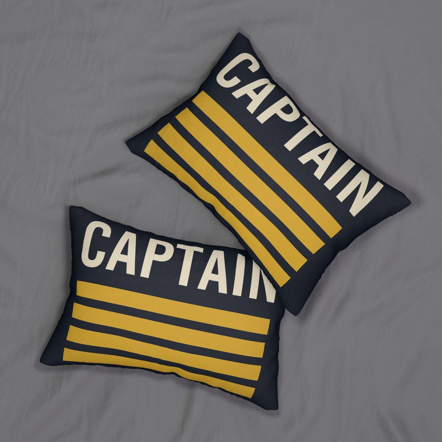 Aviation Lumbar Pillow, Pilot Gift Couch Decor, Spun Polyester Throw Pillow, Caption Design