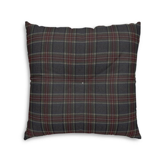 Square Floor Pillow, Preppy Plaid Design, Home Decor Cushion, Tufted Seat Cushion, Room Accent, Plaid Pattern Pillow