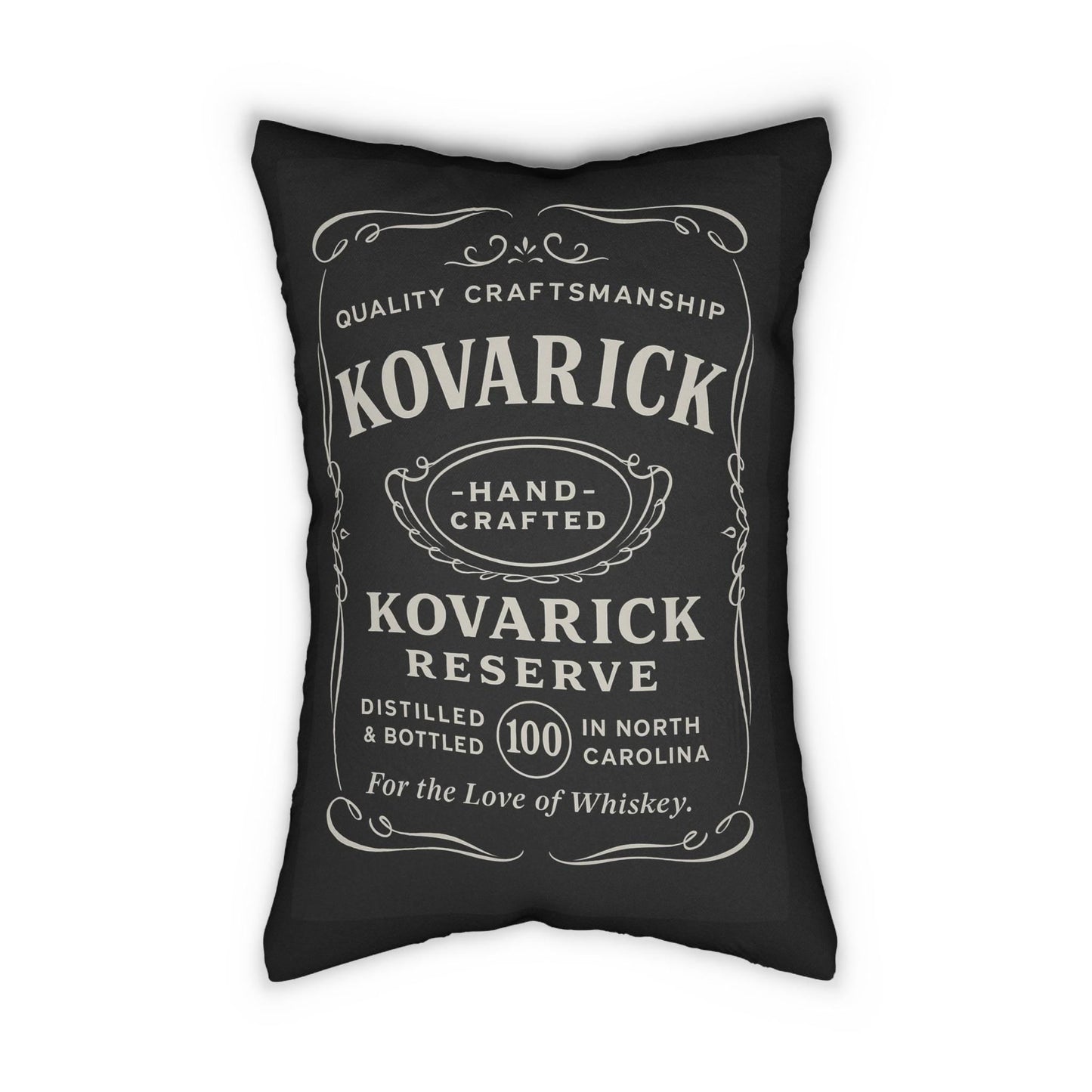 Whiskey Label Lumbar Pillow, Personalized Pillow, Bar Decor, Man Cave Pillow, Custom Pillow Case, Gift for Him