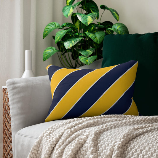School League Spun Polyester Lumbar Pillow - Office and Home Decor, Throw Pillow, Family Home Decor, School Pride, Classic Prep Style