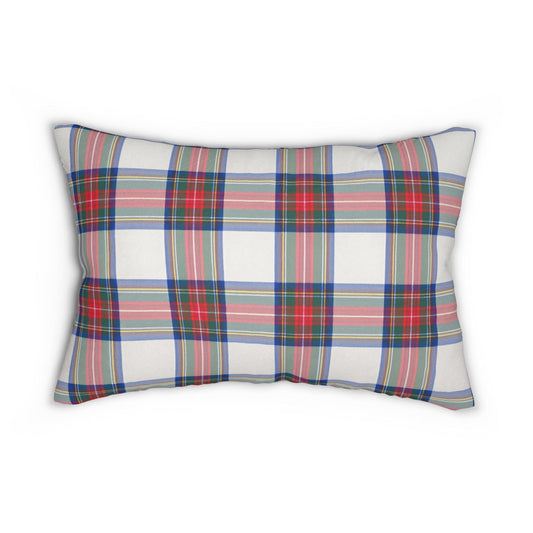 Fall Plaid Lumbar Pillow, Holiday Decorative Throw Pillow, Cozy Lumbar Cushion, Thanksgiving Accent Pillow, Festive Lumbar Pillow Cover