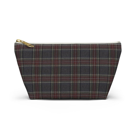 Plaid Accessory Pouch, Make-up Bag, School Supplies Case, Weekend Trip Essential Carryall