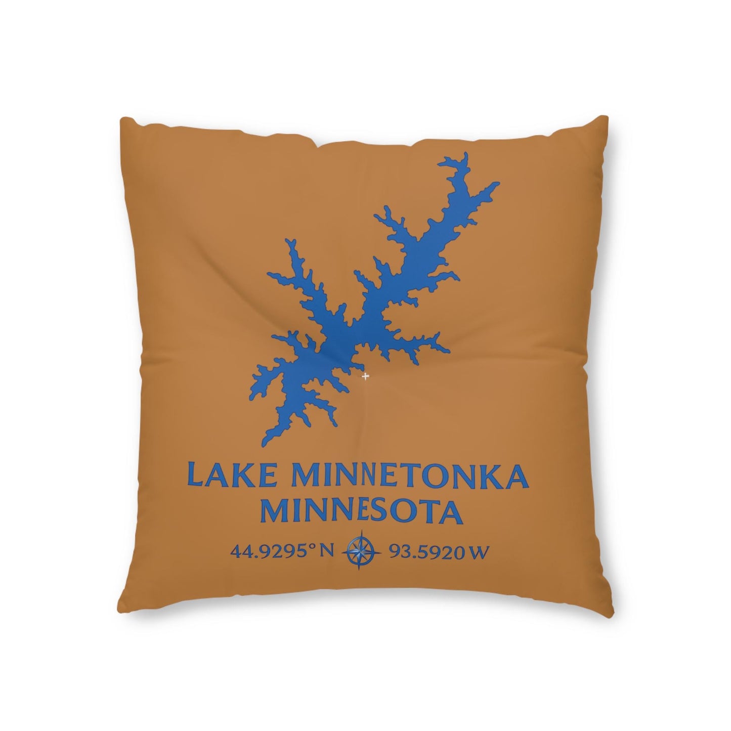 Lake Minnetonka Floor Pillow, Square | Lakehouse Decor | Nautical Accent
