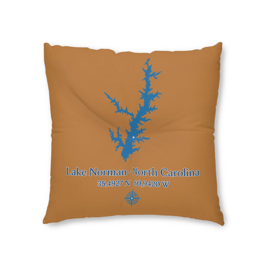 Lake Norman Lakehouse Floor Pillow Square | Tufted Floor Pillow