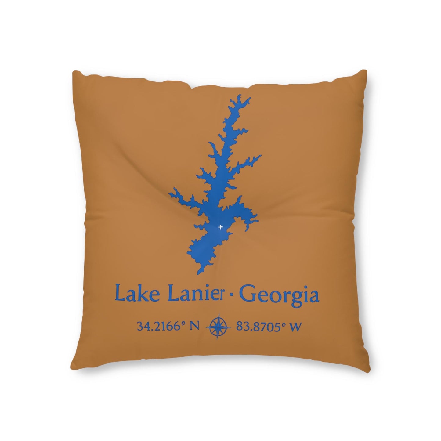 Lake Lanier Lakehouse Floor Pillow | Tufted Square Floor Pillow