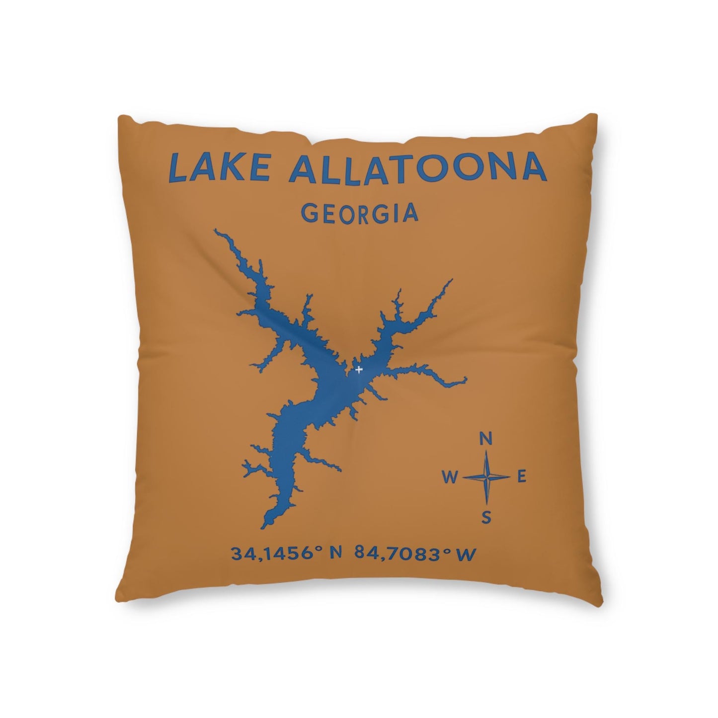 Lake Allatoona Lakehouse Floor Pillow | Tufted Square Pillow