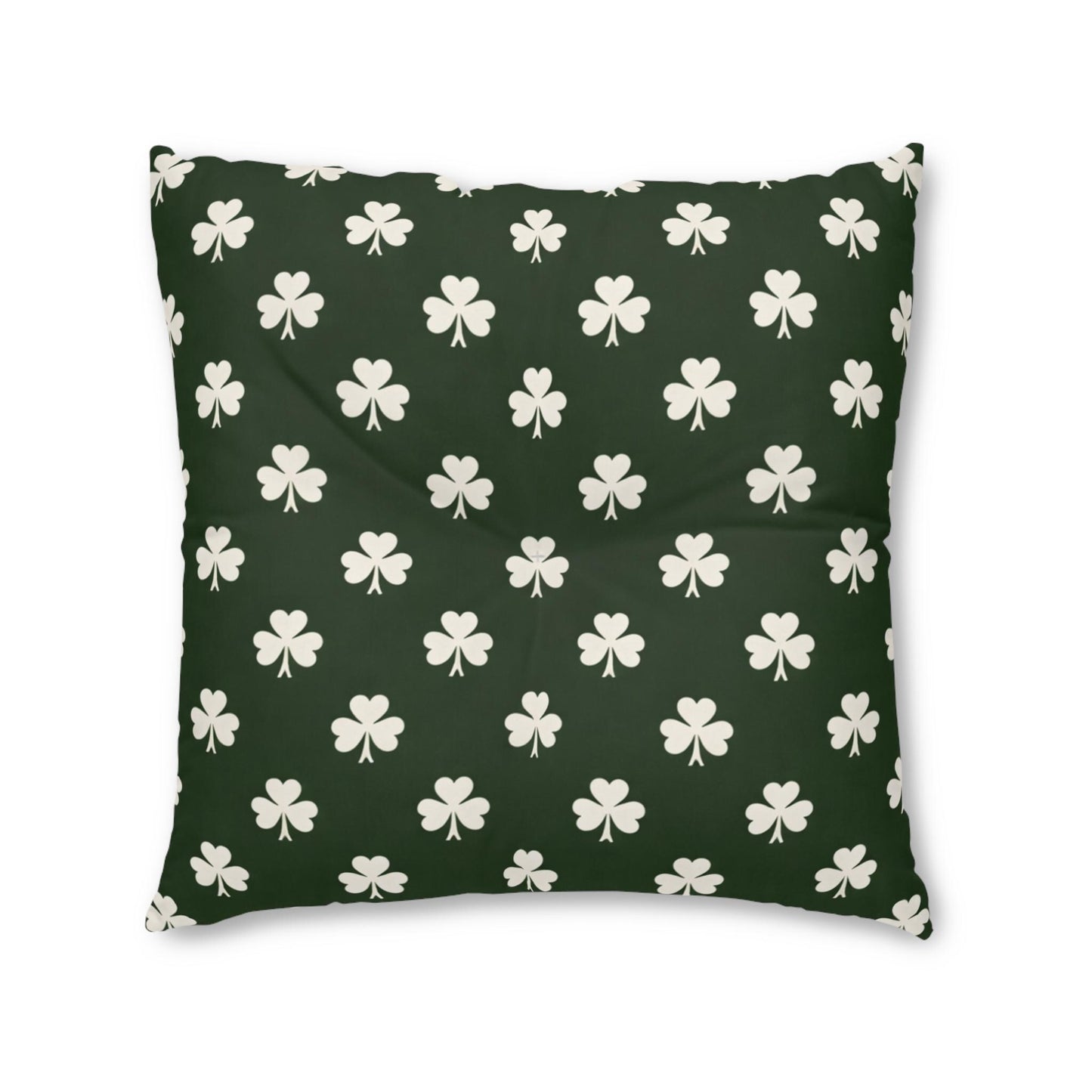 Shamrock Tufted Floor Pillow Square | Tufted Floor Pillow