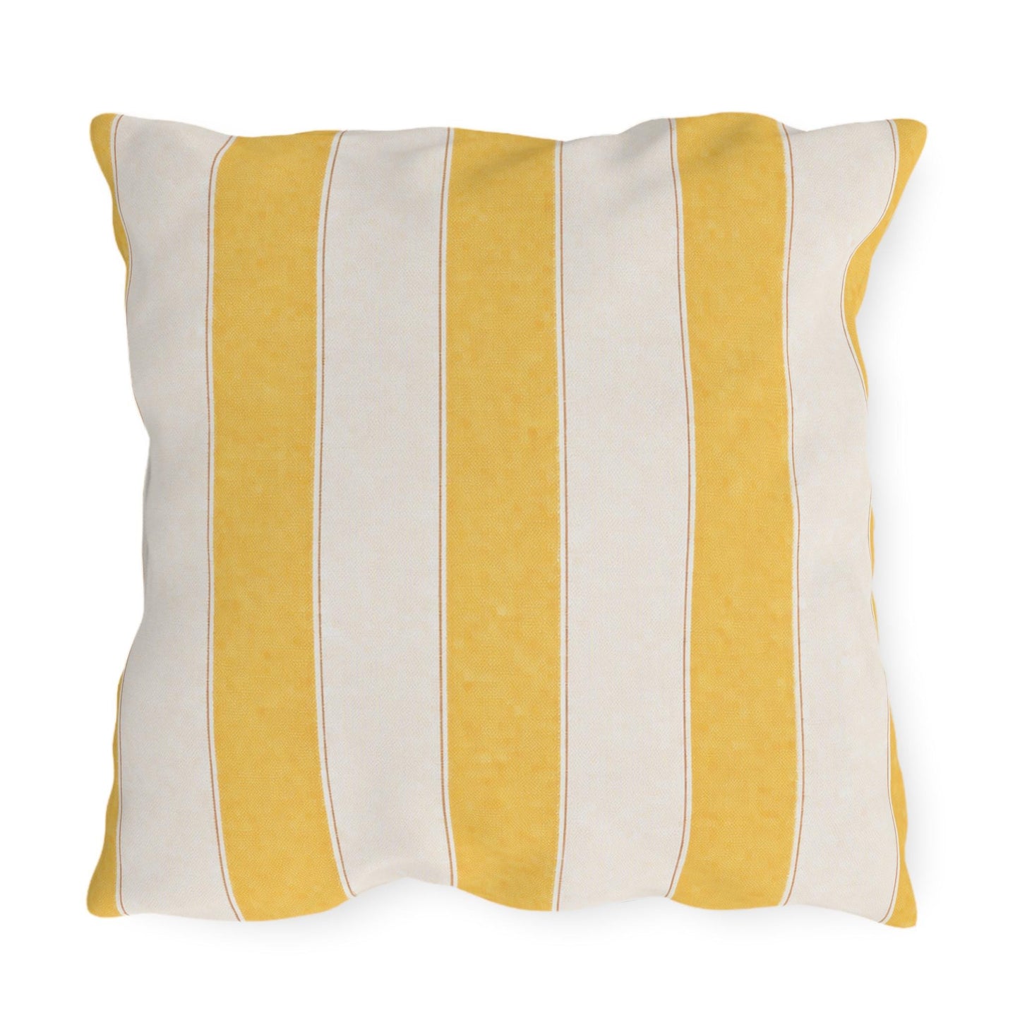 Cabana Yellow Stripe Poolside Resort Pillow | Outdoor Pillows | Coastal Patio Cushion