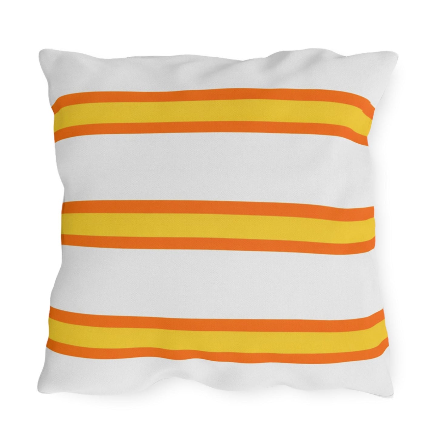 Spring Summer Stripe Outdoor Pillow | Square Patio Cushion, Coastal Cabana