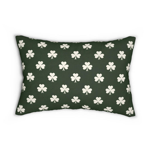 Shamrocks Throw Lumbar Pillow. Great for Saint Patrick Day. Lucky Pillow