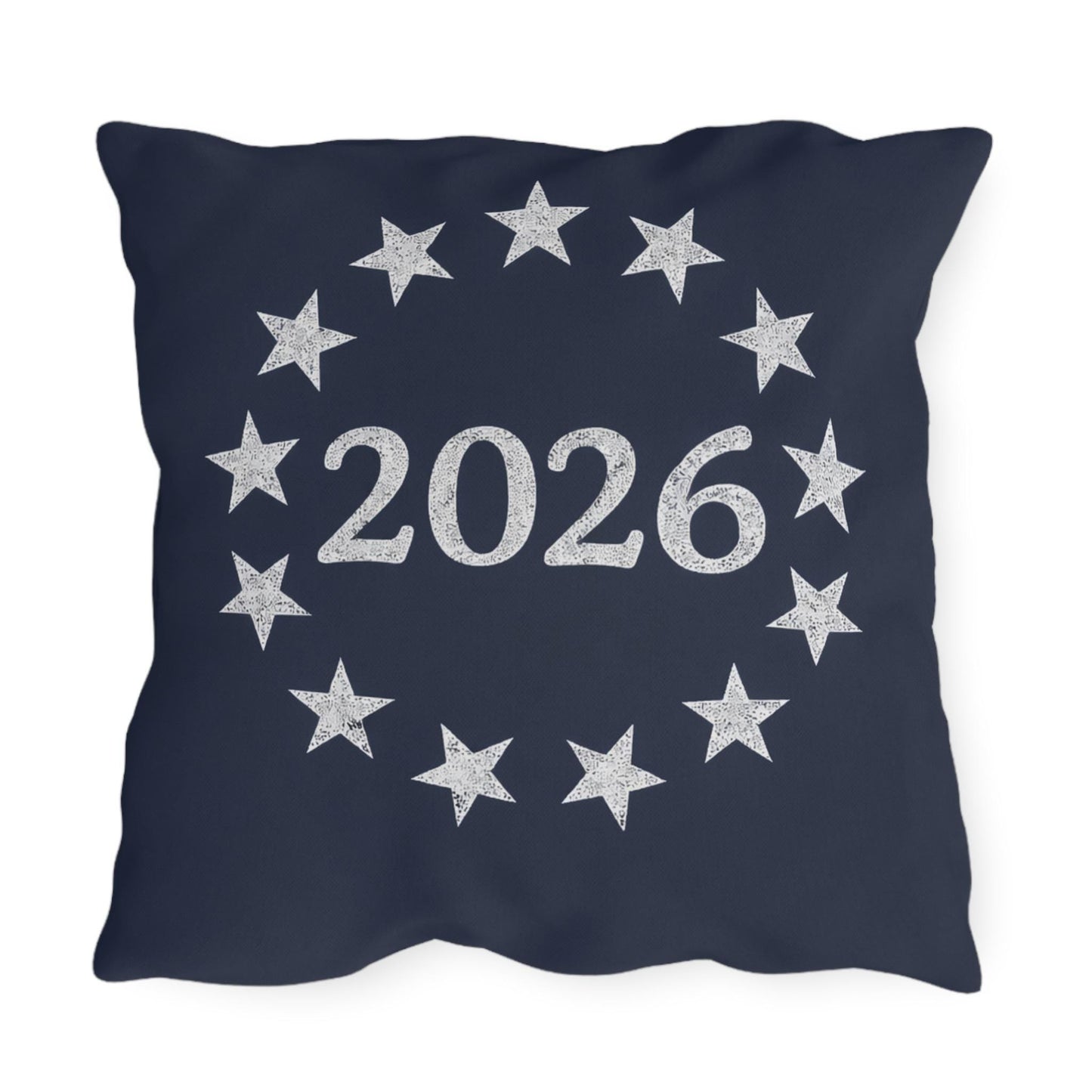 Betsy Ross 13-Star Flag Outdoor Pillow | Patriotic Americana Poolside Throw