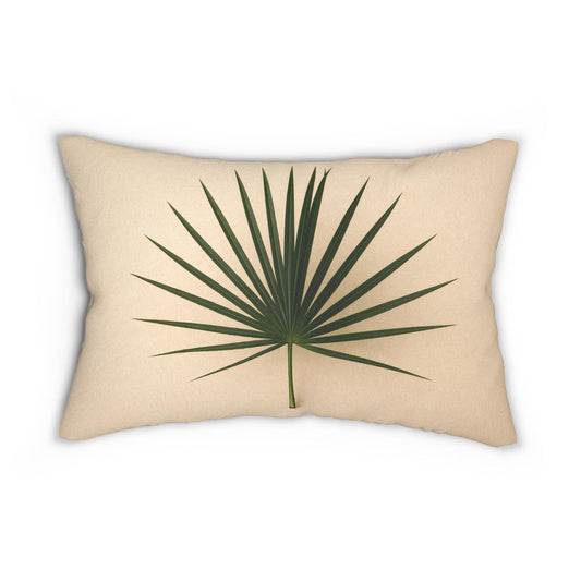 Palmetto Palm Coastal Lumbar Pillow | Sandy Beach Tan Throw