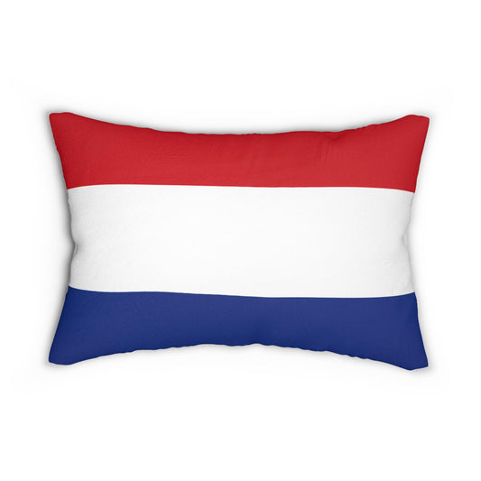 Netherlands Dutch Flag Lumbar Pillow 14x20 | Holland Flag Throw Pillow | Dutch Heritage Decor | European Country Accent Cushion