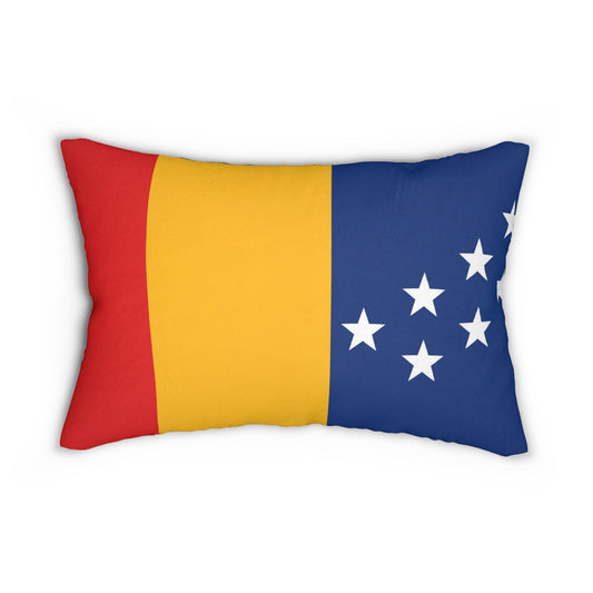 Durham NC City Flag Stars lumbar pillow | spun polyester decorative pillow