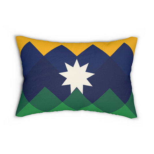 Appalachian Flag Mountain Star lumbar pillow | geometric throw pillow