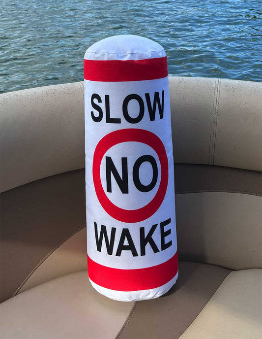 Slow No Wake Buoy Shape Pillow