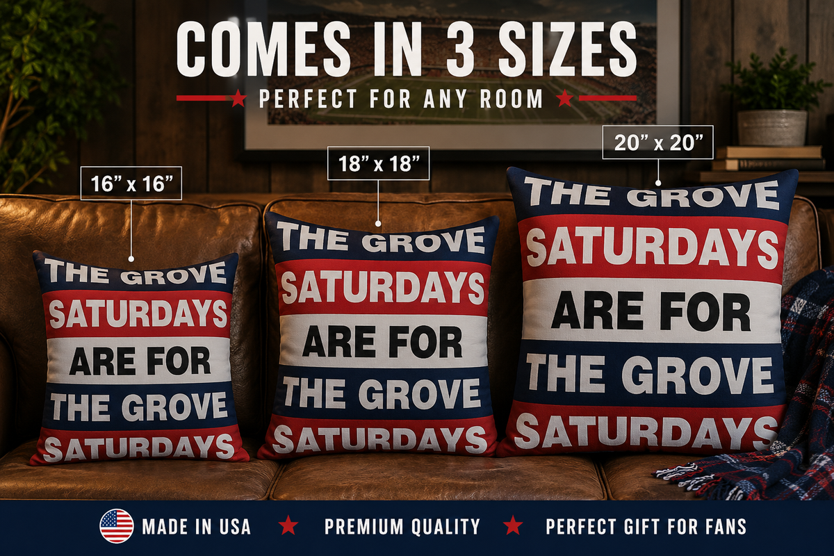 Saturdays Are For The Grove Pillow | Outdoor Pillow, Nautical Red Navy Stripes