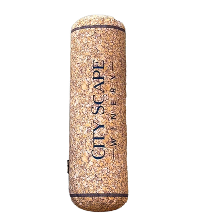 Custom Embroidered wine cork pillow.