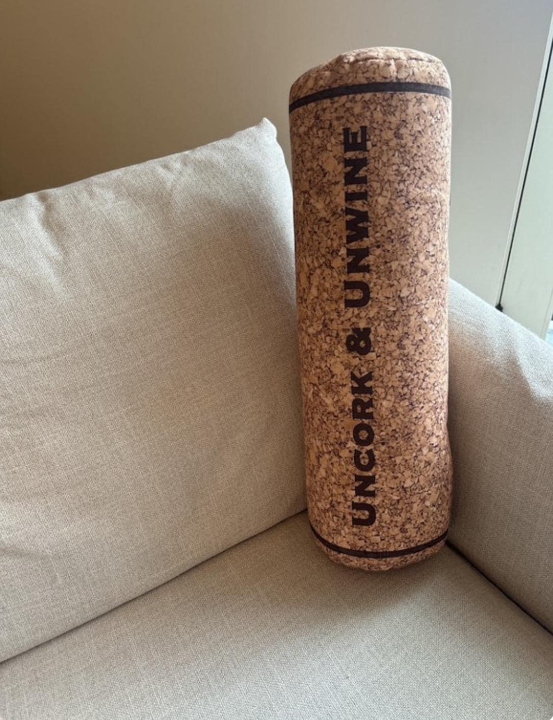 Uncork & Unwine wine cork pillow. perfect winelover gift