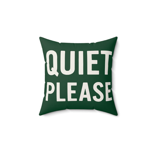 Square Pillow, Cozy Quiet Please Golf Pillow, Beer Please Back Message, Home Decor, Throw Pillow, Gift for Golf Lover, Tournament Inspired