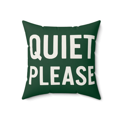 Square Pillow, Cozy Quiet Please Golf Pillow, Beer Please Back Message, Home Decor, Throw Pillow, Gift for Golf Lover, Tournament Inspired