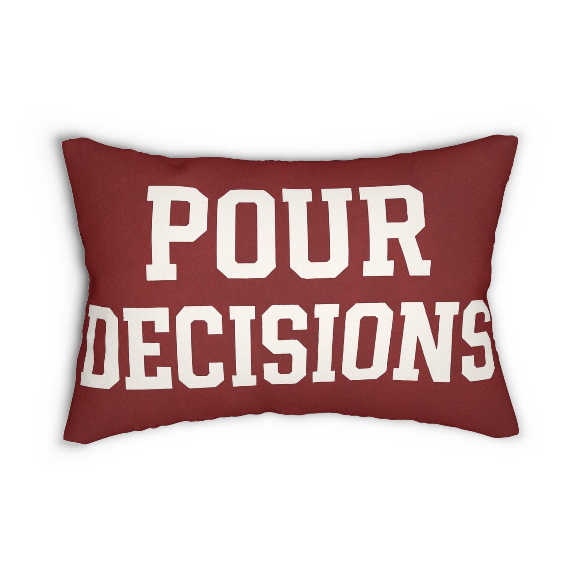 Chic Wine-Themed Lumbar Pillow, Pour Decisions and Wine Time Decorative Cushion, Home Bar Decor, Perfect for Wine Lovers, Cozy Gift Idea