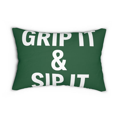 Golf-Inspired Spun Polyester Lumbar Pillow - Fairway to Heaven, Grip It & Sip It, Home Decor, Golf Gifts, Relaxation, Bedroom Accent