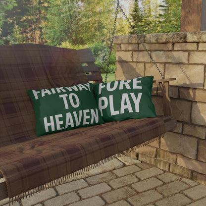 Golf-Themed Outdoor Pillows, Cozy Decor for Garden, Patio, Gift for Golfers, Fun Accent Cushions, Fairway to Heaven & Fore Play