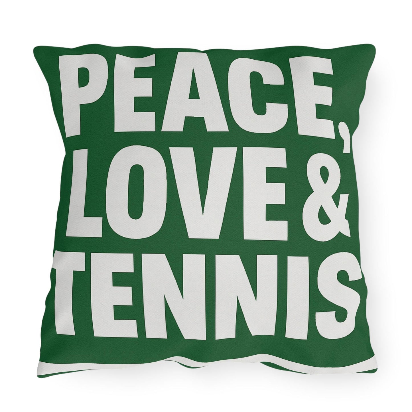 Peace, Love & Tennis Outdoor Pillows | Cozy Garden Décor, Tennis Gifts, Sports Retreat, Patio Accessories, Home Cushion