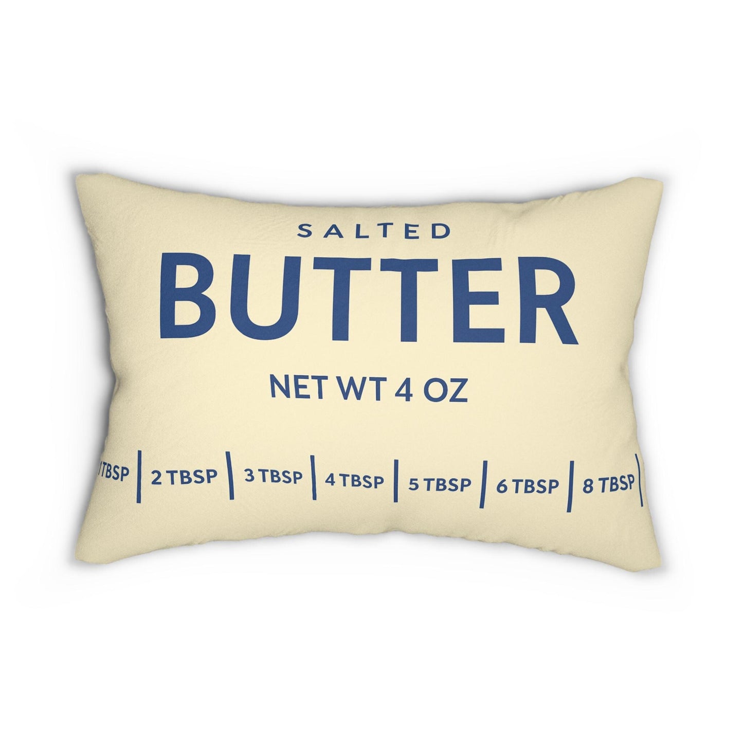 Butter Salted Lumbar Pillow - Southern Cooking Lover Decor Cushion, Spun Polyester Relax Pillow, Home Kitchen Accent Gift, Comfort Throw