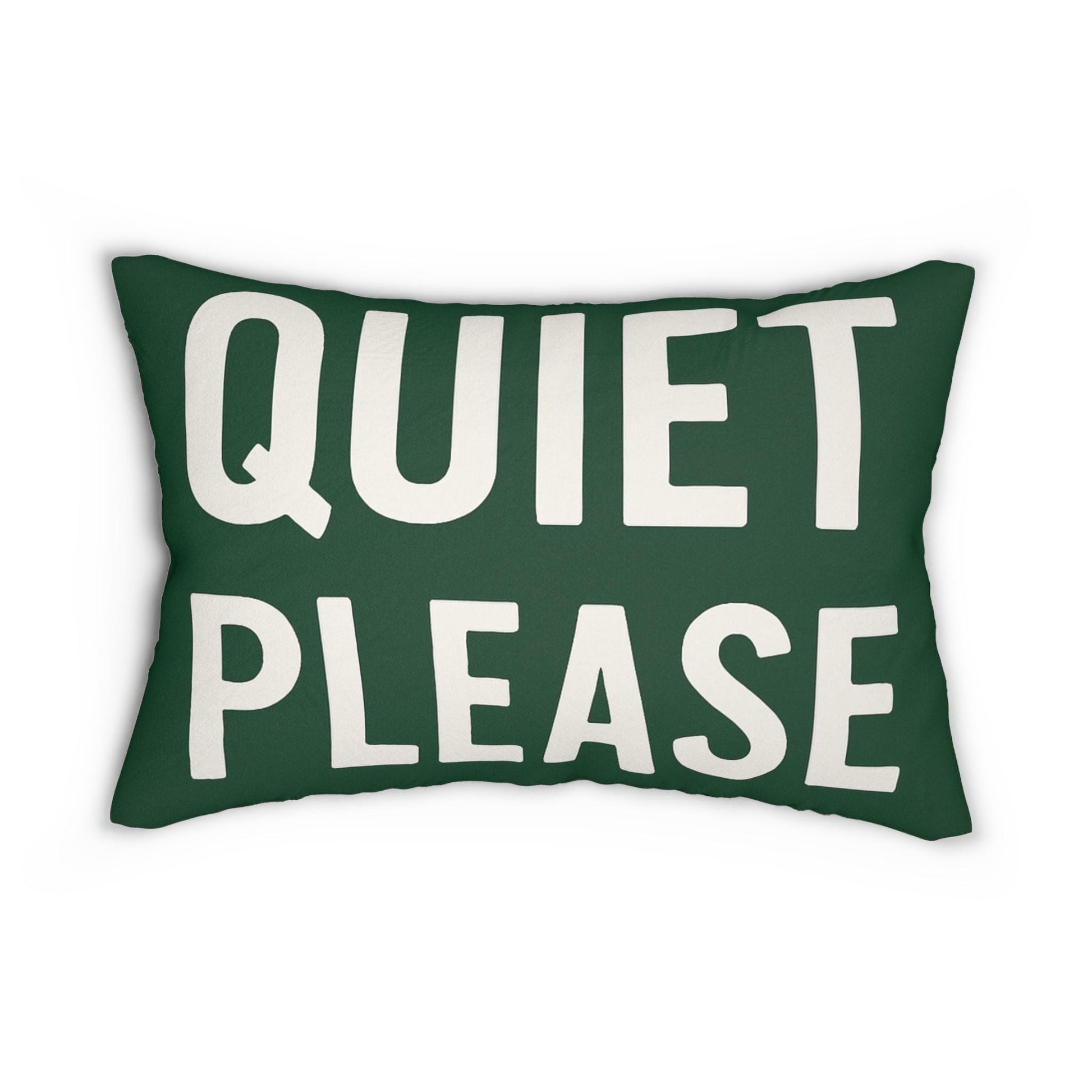 Fun Golf Decor Lumbar Pillow, Quiet Please on front Golf Sign pillow and Quiet Please on back of pillow, Man Cave Decor, Funny Pillow