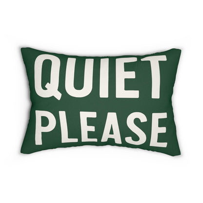 Fun Golf Decor Lumbar Pillow, Quiet Please on front Golf Sign pillow and Quiet Please on back of pillow, Man Cave Decor, Funny Pillow