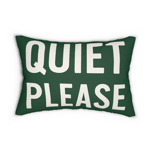 Fun Golf Decor Lumbar Pillow, Quiet Please on front Golf Sign pillow and Quiet Please on back of pillow, Man Cave Decor, Funny Pillow