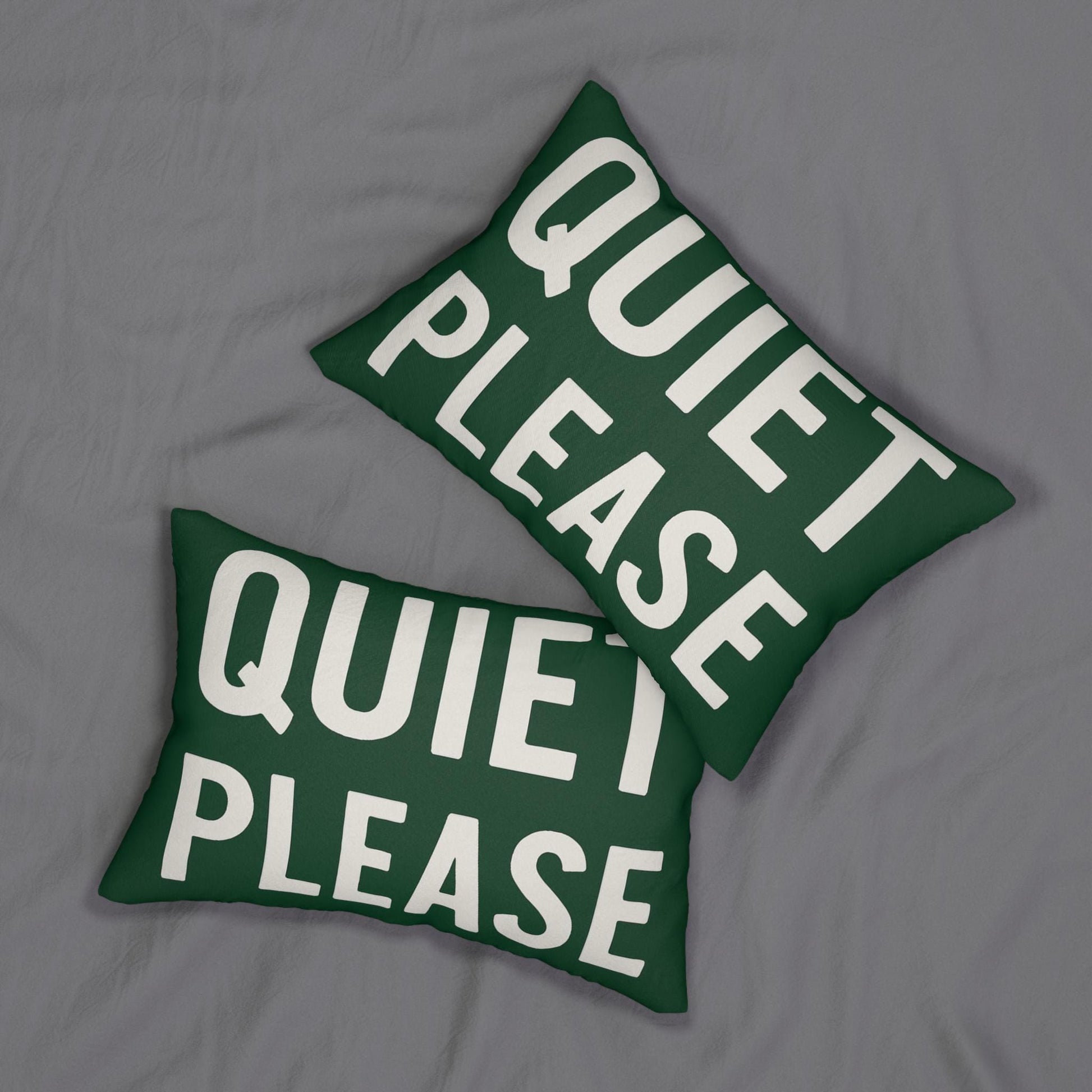 Fun Golf Decor Lumbar Pillow, Quiet Please on front Golf Sign pillow and Quiet Please on back of pillow, Man Cave Decor, Funny Pillow