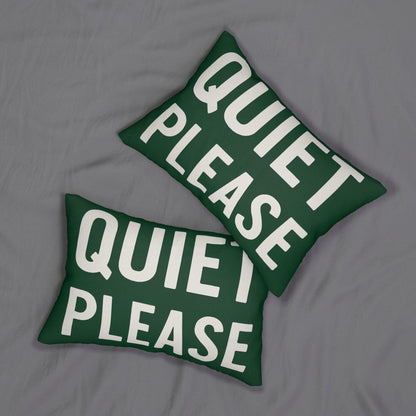 Fun Golf Decor Lumbar Pillow, Quiet Please on front Golf Sign pillow and Quiet Please on back of pillow, Man Cave Decor, Funny Pillow