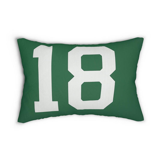 Golf Flag 18 Number Lumbar Pillow | Home Decor, Couch Accent, Gift for Sports Fans, Birthday, Game Day