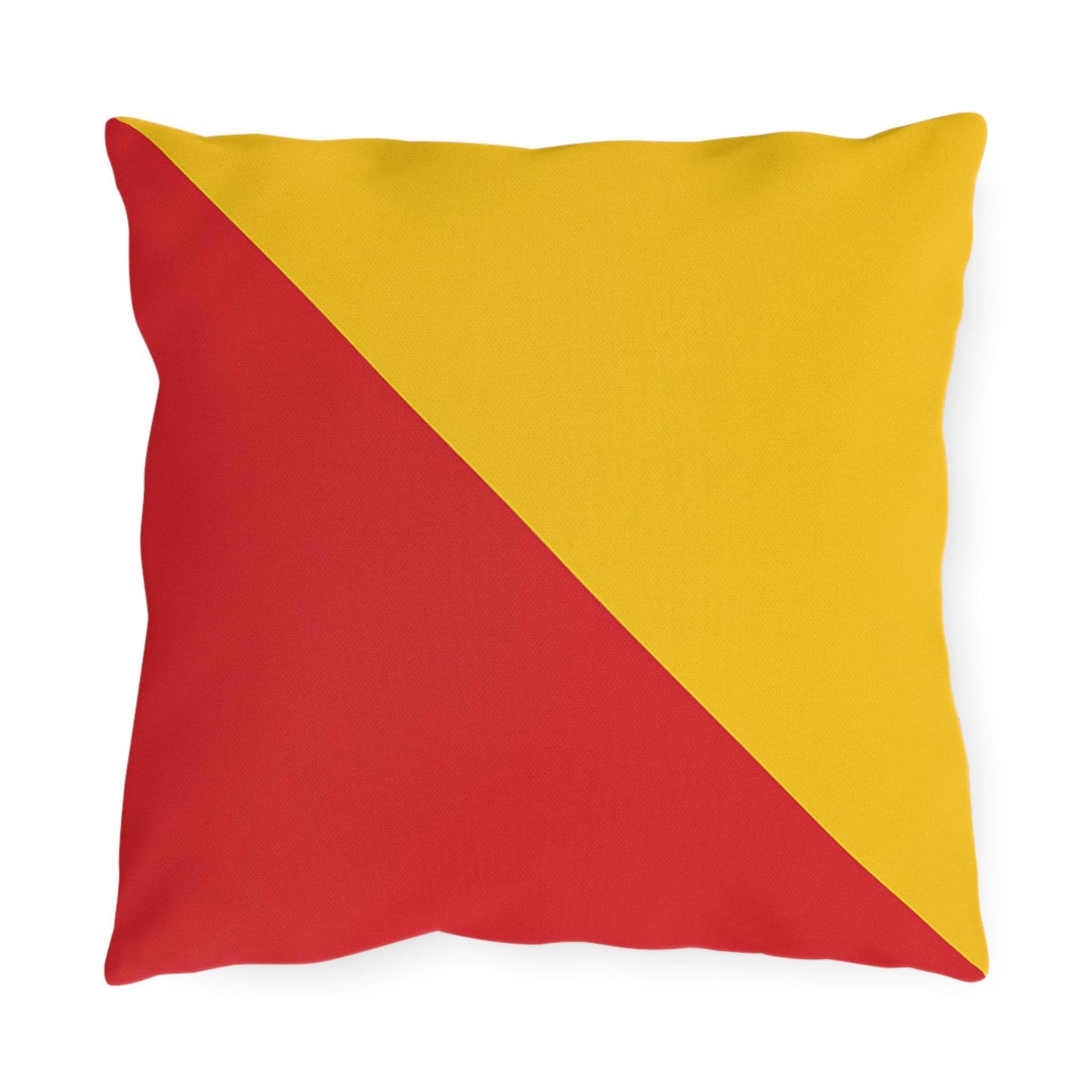 Nautical Z Flag Outdoor Pillows, Boat Decor Coastal House Square Pillow, 3 Sizes, Beach Theme Cushions