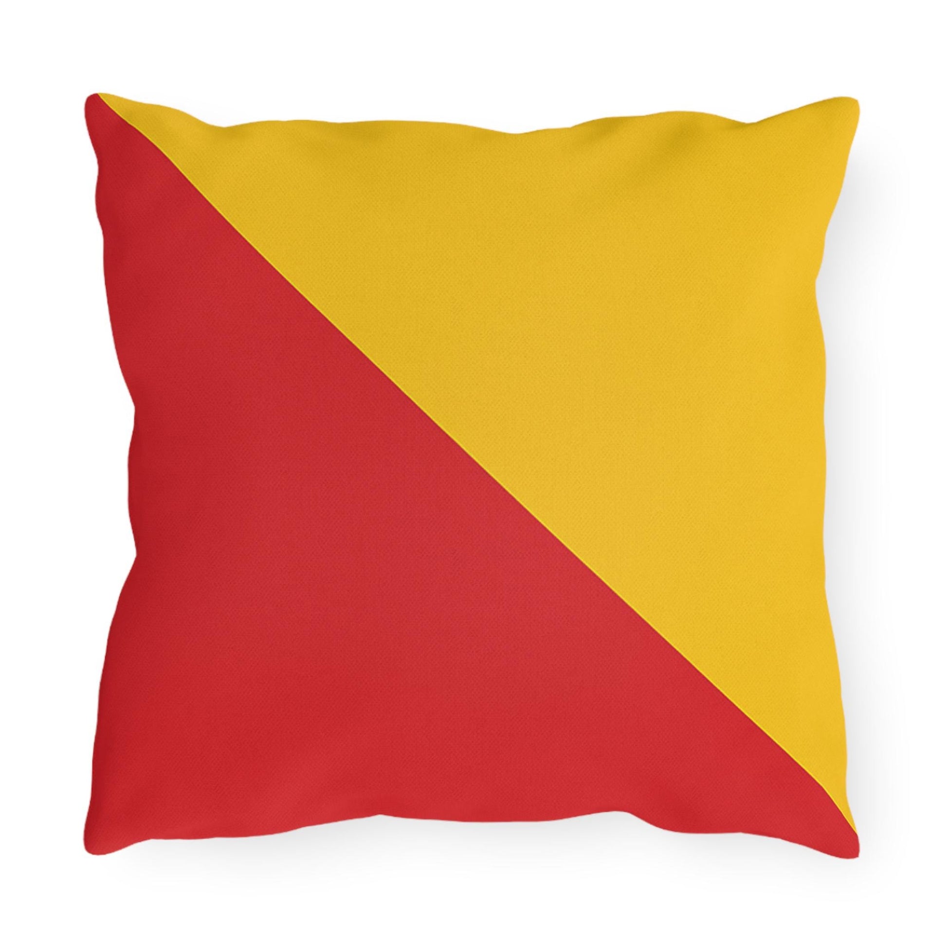 Nautical Z Flag Outdoor Pillows, Boat Decor Coastal House Square Pillow, 3 Sizes, Beach Theme Cushions