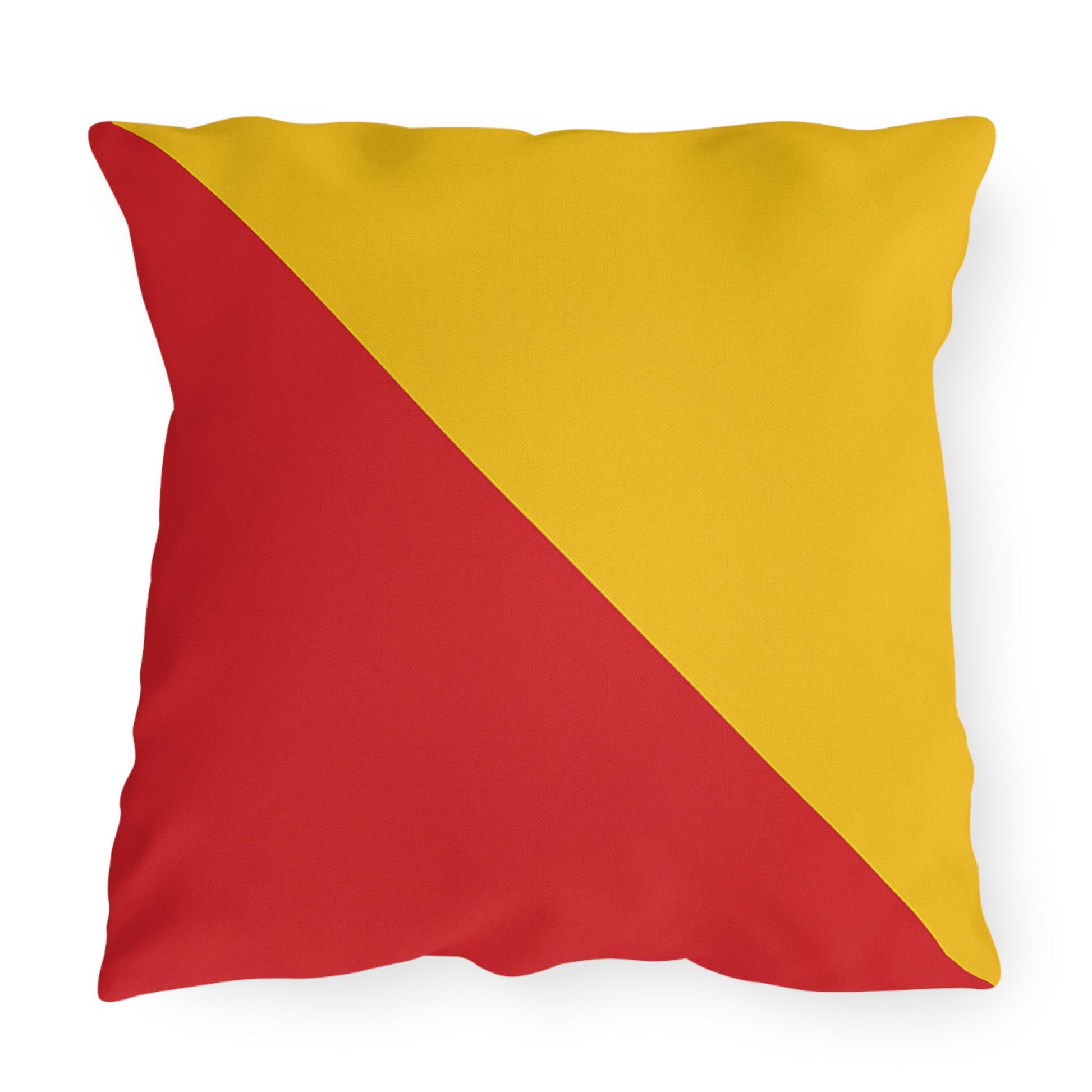 Nautical Z Flag Outdoor Pillows, Boat Decor Coastal House Square Pillow, 3 Sizes, Beach Theme Cushions