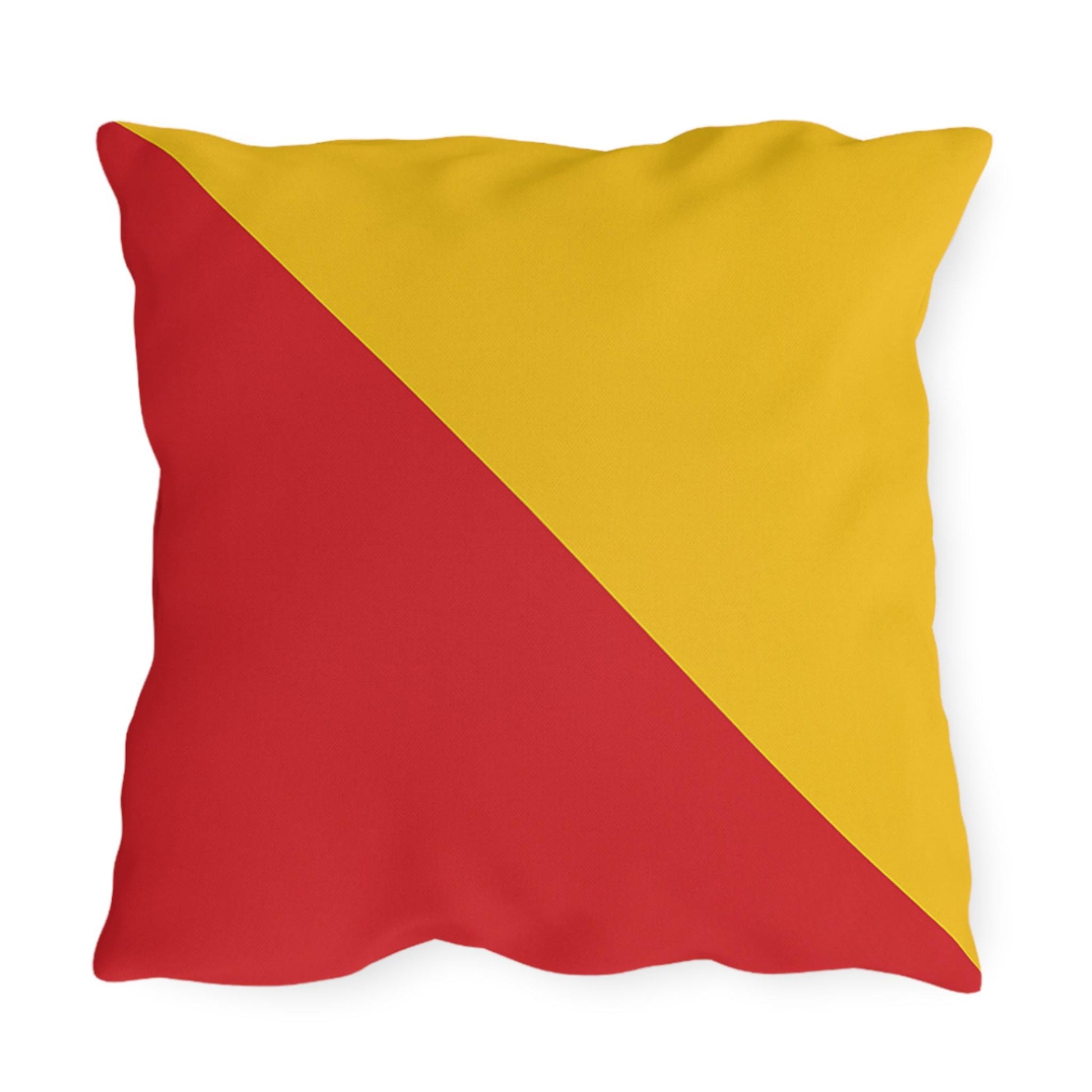 Nautical Z Flag Outdoor Pillows, Boat Decor Coastal House Square Pillow, 3 Sizes, Beach Theme Cushions