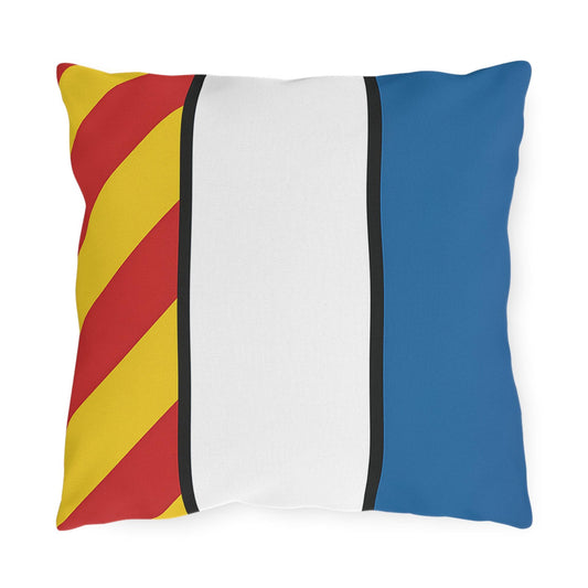 Nautical Outdoor Pillows, Y Flag Symbol, Coastal House Decor, Boat Lover Gift, Yacht Enthusiast Pillow, Ship Decor Accessory