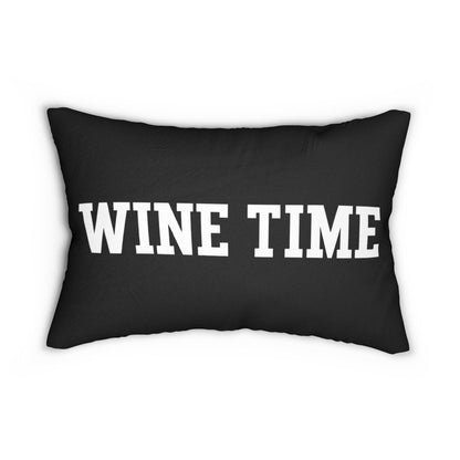 Wine-Themed Lumbar Pillow, Pour Decisions Pillow front and Wine Time on back Decor, Gift for Wine Lovers, Housewarming Decor, Funny Pillow
